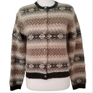 Valerie Stevens Petites Lambswool Angora Blend Fair Isle Sweater Petite Small